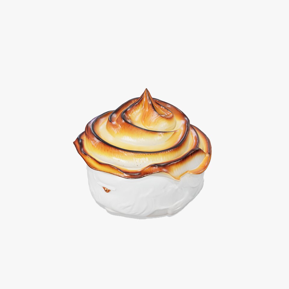 Rustic Meringue Cake Sculpture model pack
